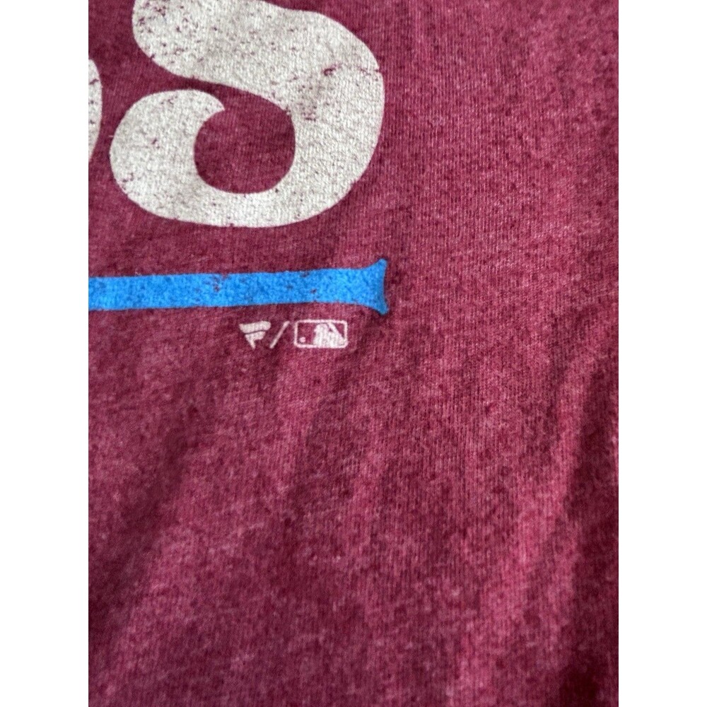 Mens Philadelphia Phillies T Shirt M Burgundy Fanatics Fightin Phils MLB - Picture 10 of 11